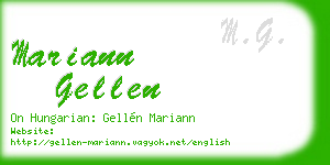 mariann gellen business card