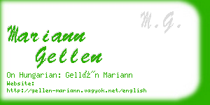 mariann gellen business card